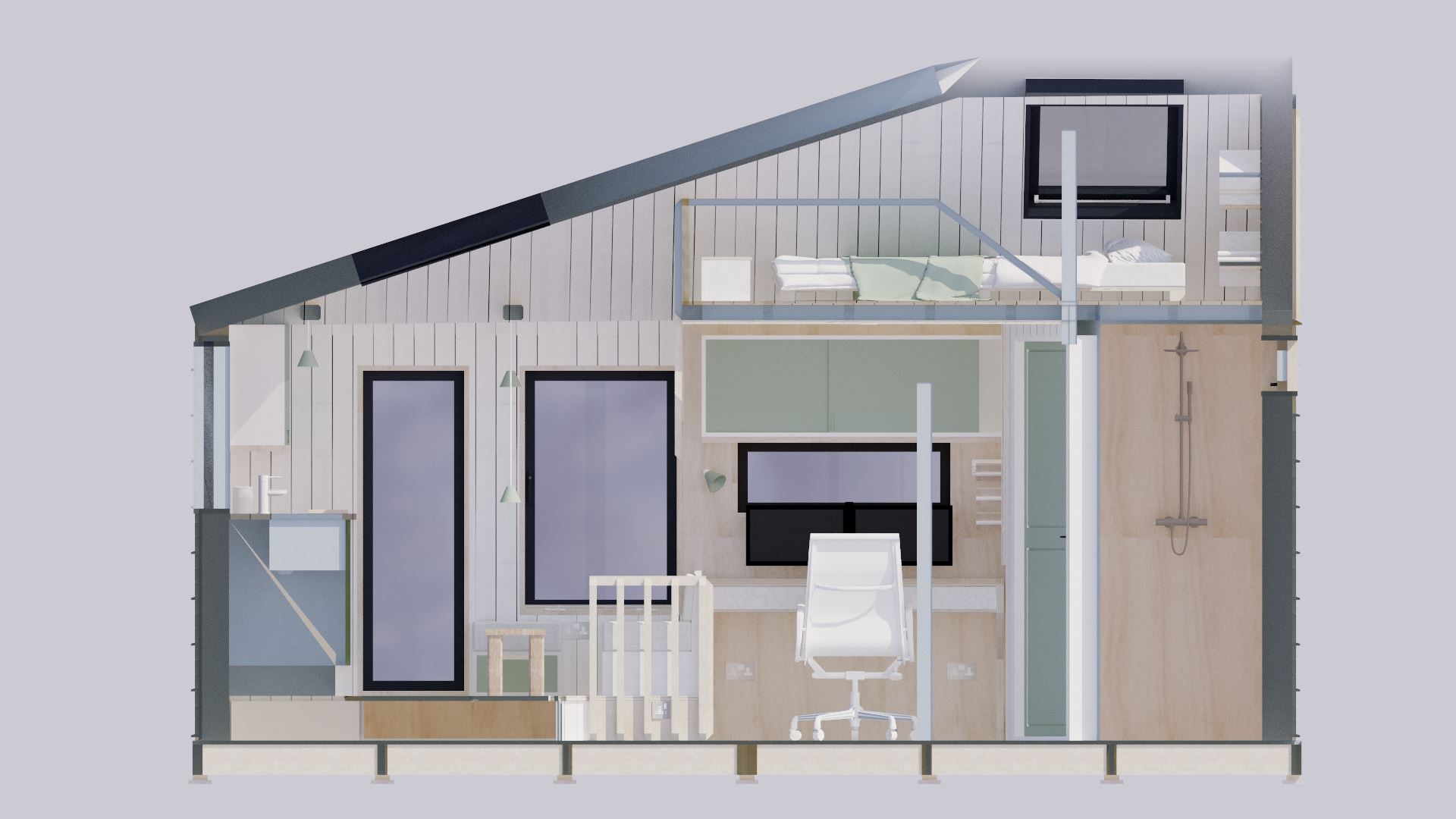 A section view shows just how compact this design really is!