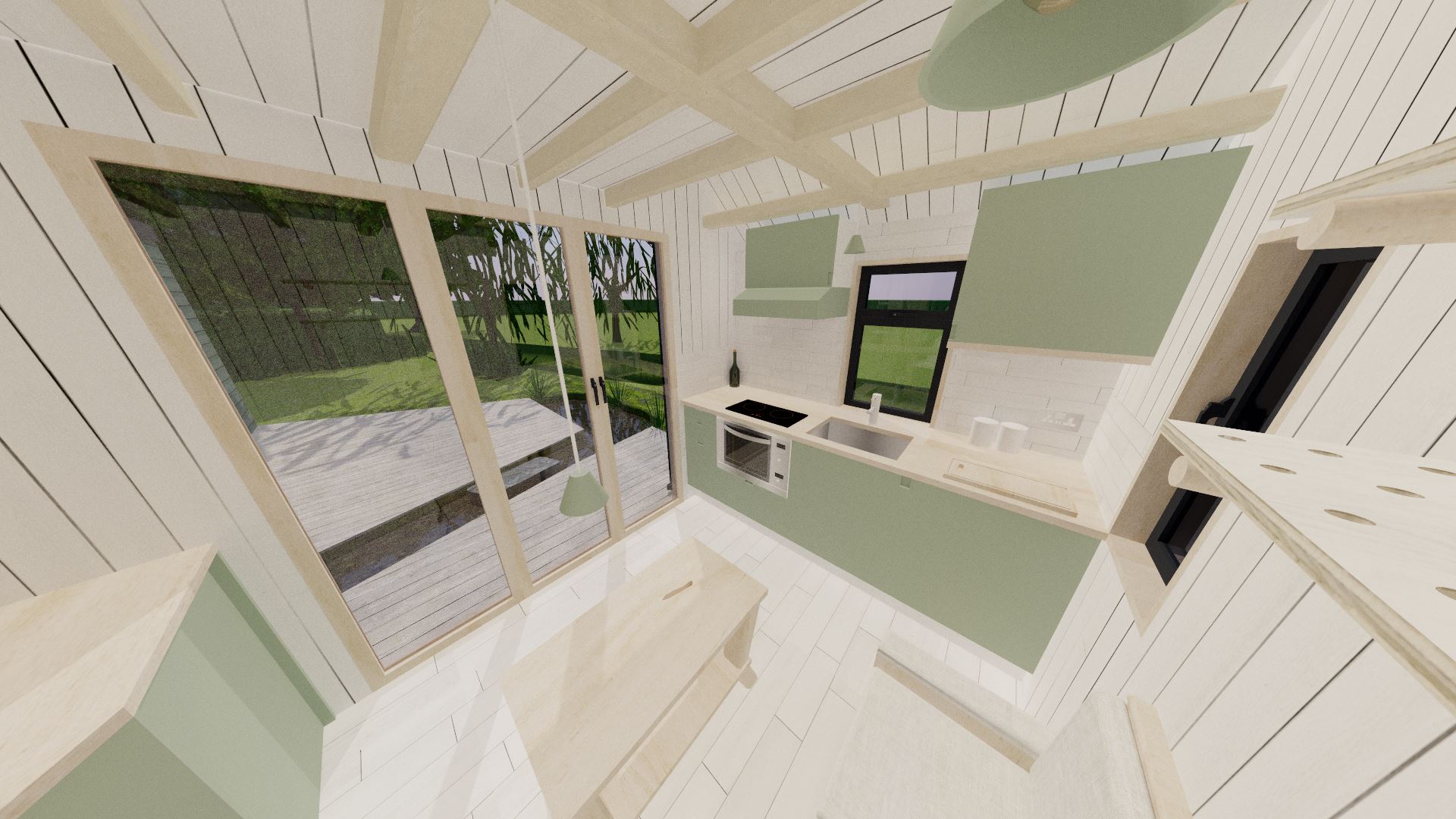 Not much has actually changed in the kitchen area, although I have swapped the drawers and oven around so that the oven isn't against the wall/doors.