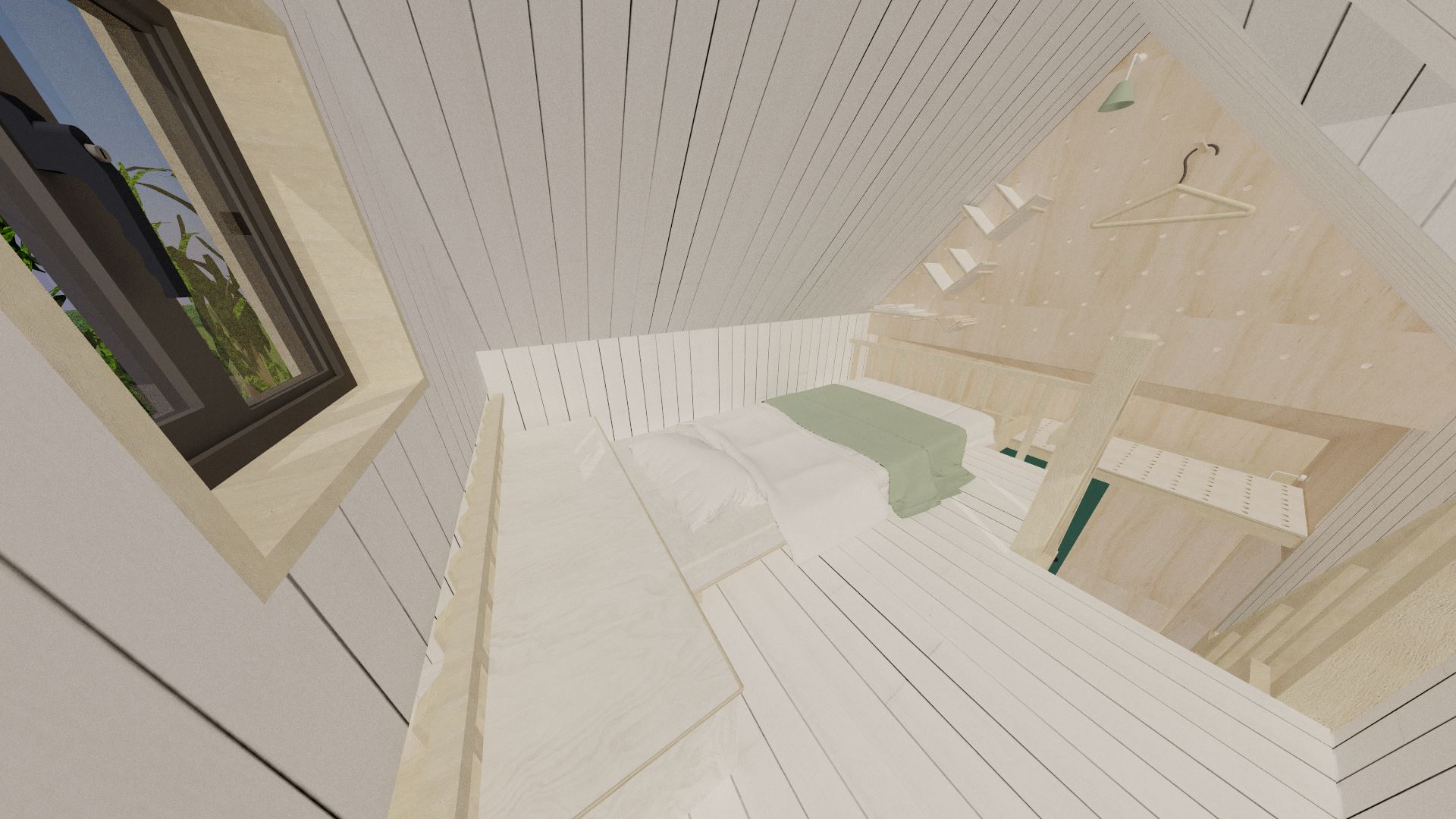 The loft is still compact, but has considerably more headroom, now making it possible to sit up easily.