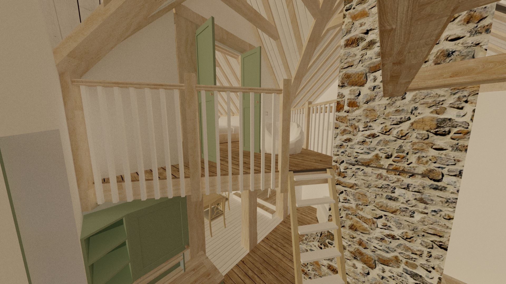 Small but perfectly formed; the mezzanine is a great place to chill on a beanbag and look over your kingdom!